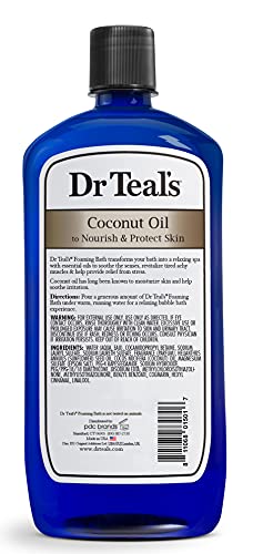 Dr Teal's Foaming Bath Combo Pack (68 fl oz Total), Hemp Seed Oil with Essential Oil Blend, and Nourish & Protect with Coconut Oil. Treat Your Skin, Your Senses, and Your Stress.