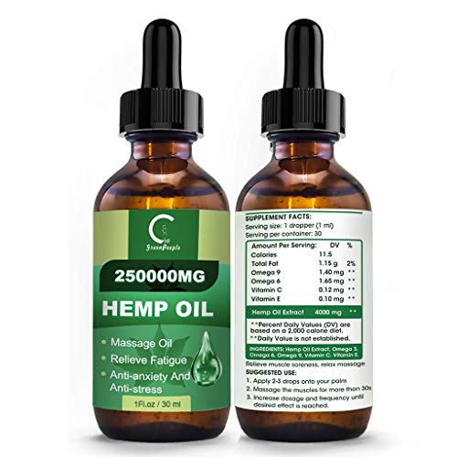GPGP GreenPeople (2 Pack) Natural Hemp Extract Oil - 250,000MG - Pure Organic Oil Suitable for Stress, Sleep and Mood Support
