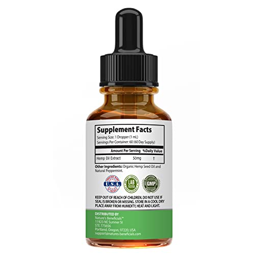 Organic Hemp Oil Extract Drops 3000mg - Ultra Premium, Soothes Discomfort, Joint Support, Sleep Aid, Omega Fatty Acids 3 6 9, Non-GMO