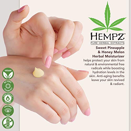 Hempz Original, Sweet Pineapple & Honey Melon, and Triple Moisture Travel Size Moisturizers, Pure, Natural & Herbal Hemp Seed Lotion for Dryness, 2.25oz, 3-Pack Bundle