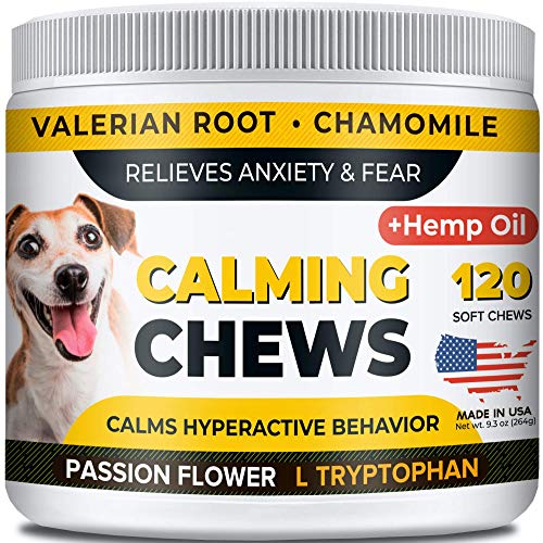 All-Natural Hemp + Glucosamine Chews and Hemp Calming Chews for Dogs Combo - Advanced Hip & Joint Supplement w/Hemp Oil Turmeric MSM Chondroitin and Natural Separation Aid - Anxiety Relief - 240Chews