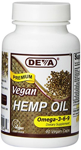 Deva Nutrition Vegan Hemp Oil Capsules, 90 Count