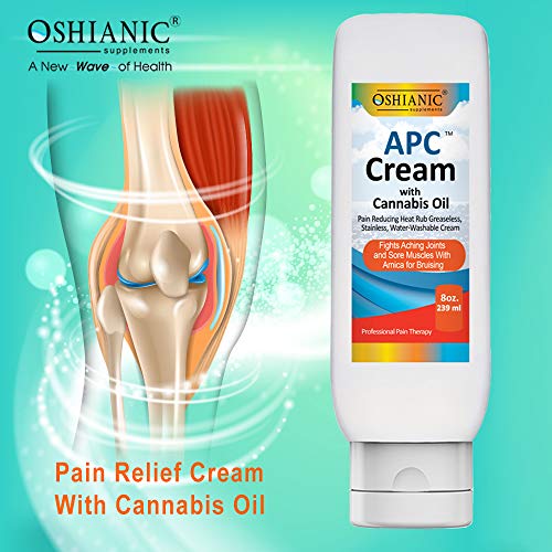 APC CREAM WITH CANNABIS OIL 8OZ | Helps with Arthritis Pain and Joint Pain | Helps Reduce Neck & Back Pain | Helps Reduce Tendonitis | Helps Reduce Sciatic Nerve Pain