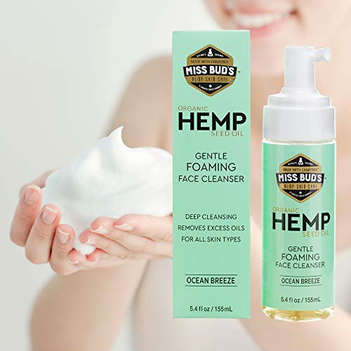 Miss Bud's Hemp Gentle Foaming Face Cleanser Daily Facial Cleanser for All Skin Types