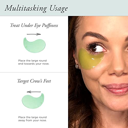 PUR Mellow Eyes Hemp-Derived Eye Patches, Helps Reduce Puffiness & Brightens Undereye Area, Hemp Seed Oil, Green Tea Extract, Kiwi Fruit Extract, Cruelty & Gluten Free, 30 Pairs