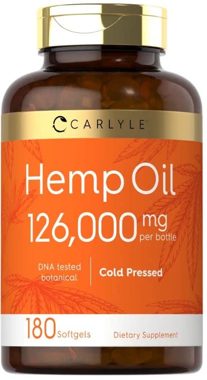 Carlyle Hemp Oil Capsules | 126,000 mg | 180 Softgels | Non-GMO, Gluten Free