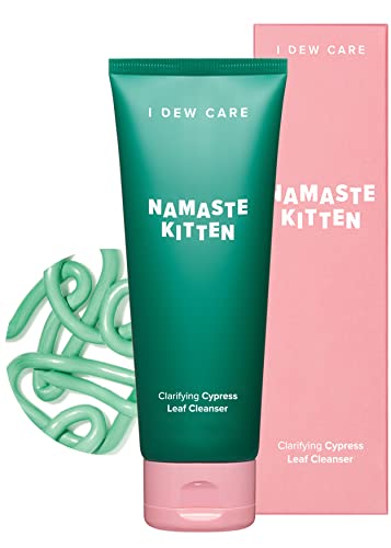 I DEW CARE Face Cleanser - Namaste Kitten | With Cypress Leaf Extract, Daily Foaming Facial Wash, Makeup Remover, Clarify Skin, 5.07 Fl Oz