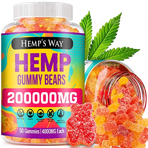 Natural Hemp Gummies Advanced Extra Strength - High Potency Best Sleep Cbdmd Cbdfx CBS CDB Gummy Bear Adults - Low Sugar Candy Zero ÇBD Oil, 1 count