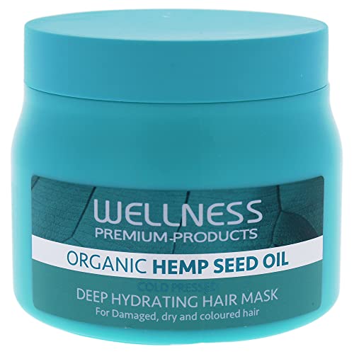 Wellness Premium Products Organic Hemp Seed Oil - Deep Hydrating Mask & Ampoule Treatment (500ml)