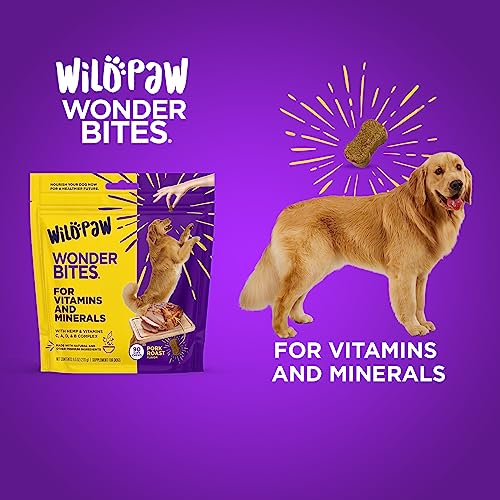 WILDPAW 14 in 1 Multivitamin Treats for Dogs with Hemp, Glucosamine, Chondroitin, MSM, Omegas & Probiotics - Advanced Supplements with Natural Daily Vitamins for Dogs Overall Health and Joint Support