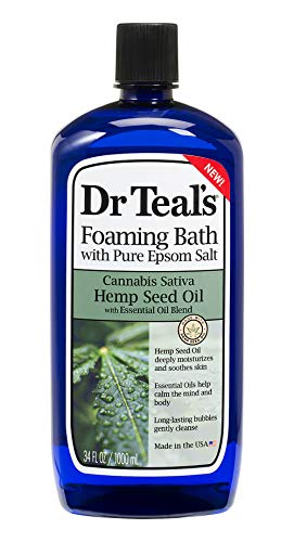 Pure Epsom Teals Foaming Bath Salt, Hemp Seed Oil, 34 fl oz