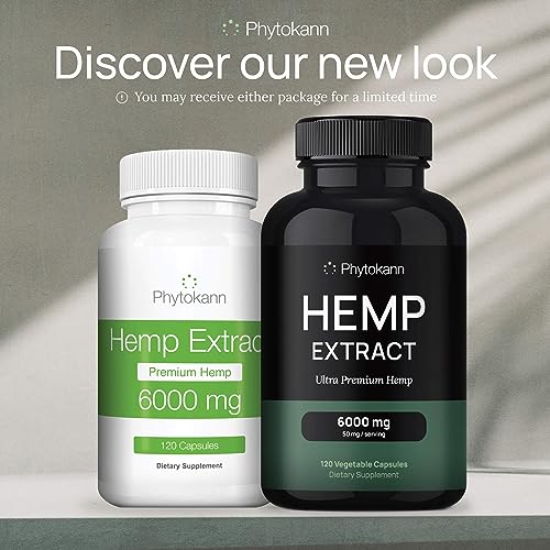 Hemp Oil Capsules 6000 Mg (120 Capsules | 120 Servings) - Hemp Oil Extract for Discomfort - Natural Stress Support and Immune Support with Omega 3 6 9 - Made in USA