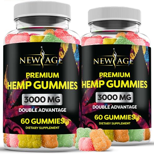 NEW AGE Naturals Advanced Hemp Big Gummies 3000mg -120ct- 100% Natural Hemp Oil Infused Gummies