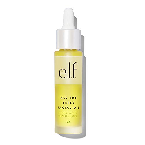 e.l.f. SKIN All the Feels Facial Oil, Ultra-Hydrating Formula, Lightweight & Non-Greasy, Infused with Hemp Seed Oil, Vegan & Cruelty-Free, 1.01 Oz
