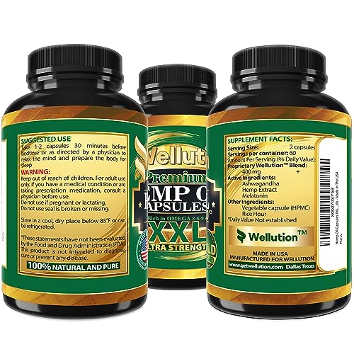 Hemp Oil Extract Capsules for Natural Support for Your Immune, Joint and Sleep Health Pill Tablets Natural Seed Oils Powder
