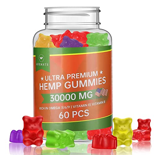 Hemp Big Gummies, Fruit Flavored Advanced Natural Hemp Oil Infused Gummies (30000mg | 60 Gummies)