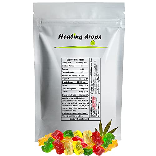 Hemp Gummies 750,000mg Premium Organic Sugar-Free Natural Health Support High Potency Rich in Vitamins B E C D Omega 3 6 9 Super Gummy Bears