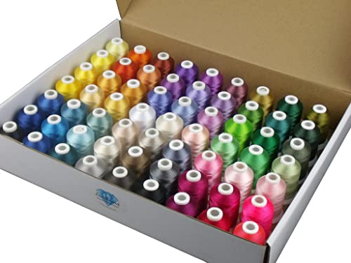 63 Colors Polyester Embroidery Thread Kit for Sewing Machines