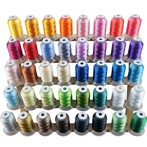 40 Colors Polyester Embroidery Thread Kit for Machines