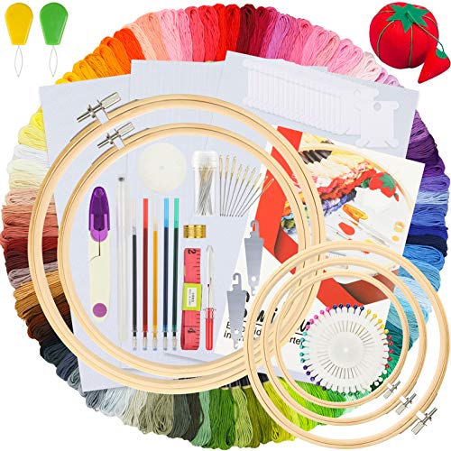 Embroidery Starter Kit with 215 Pcs
