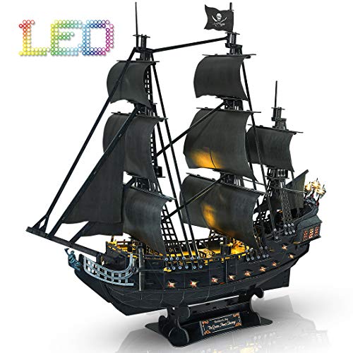 Large Queen Anne's Revenge 3D Puzzle with LEDs