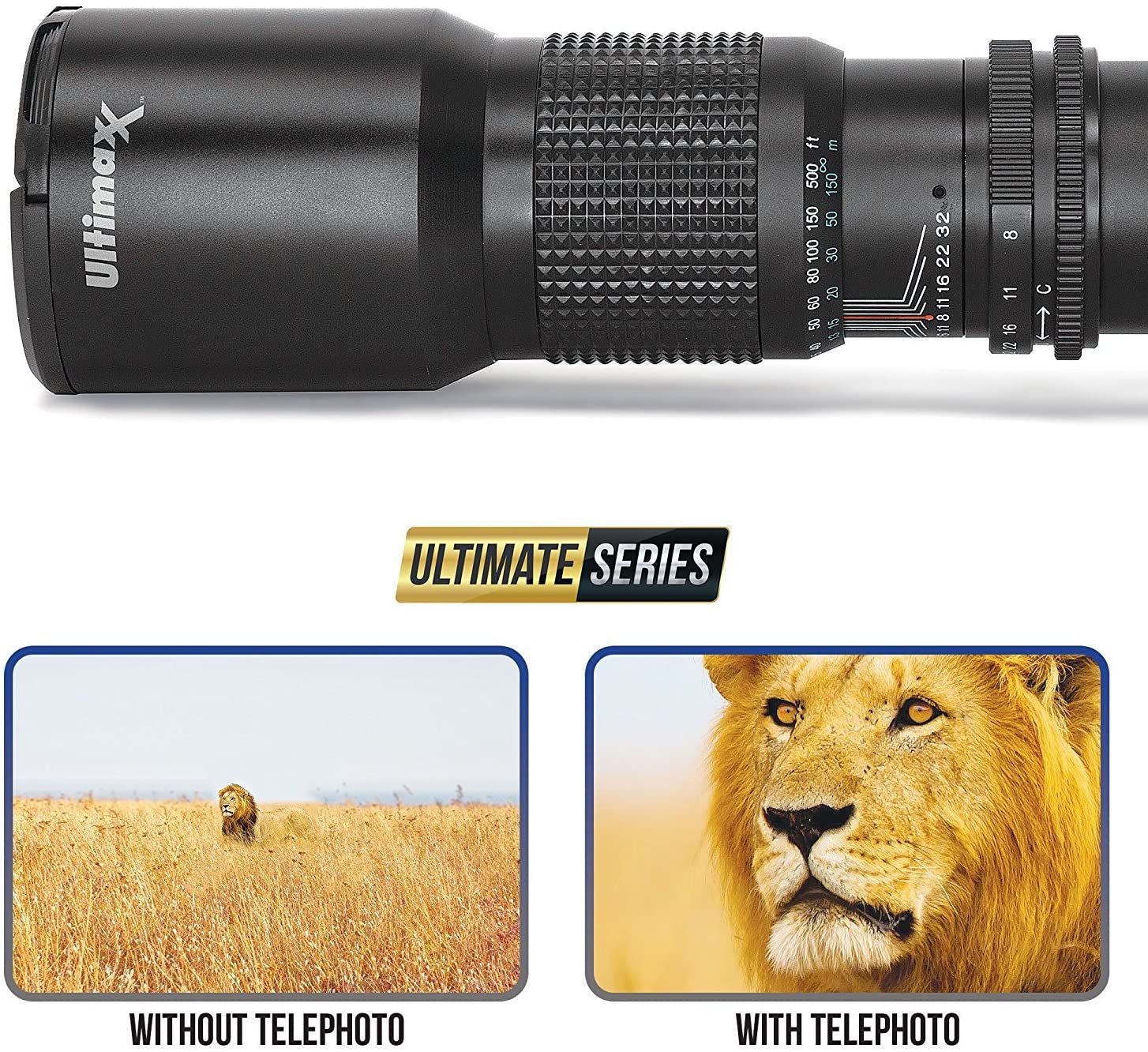 500mm f/8 Telephoto Lens for Canon Cameras