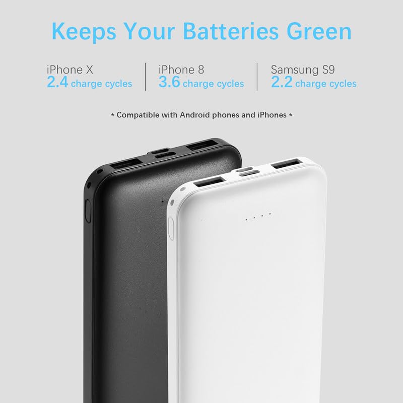 Dual USB Portable Charger - 2-Pack