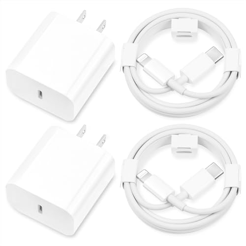 2-Pack MFi Certified Type C Fast Charger Set