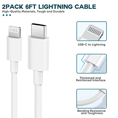 iPhone Fast Charger 2Pack + 6FT Lightning Cables