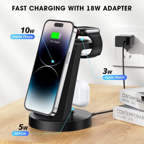 3-in-1 Wireless Charging Station for iPhone & Apple Watch