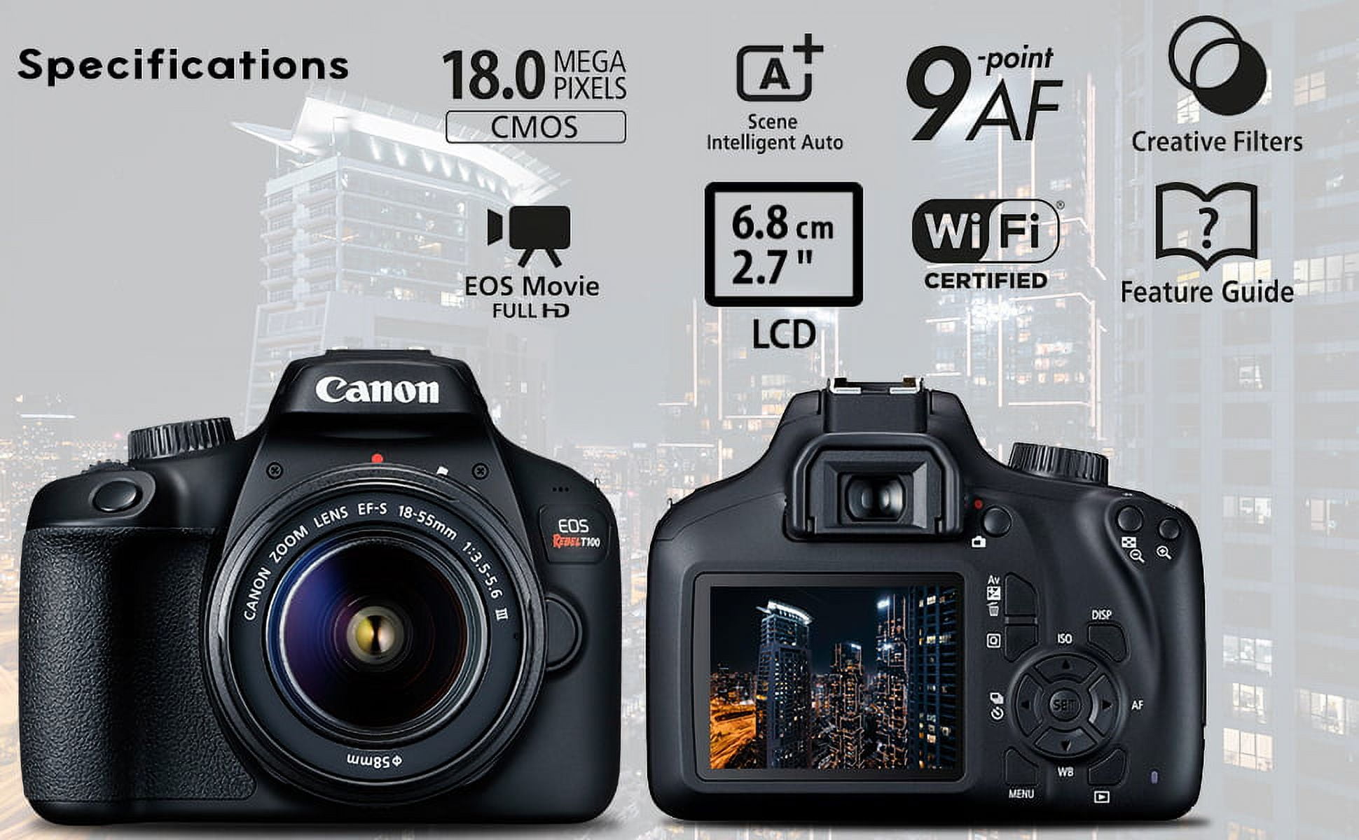 Canon EOS 4000D DSLR Camera with 18-55mm Lens