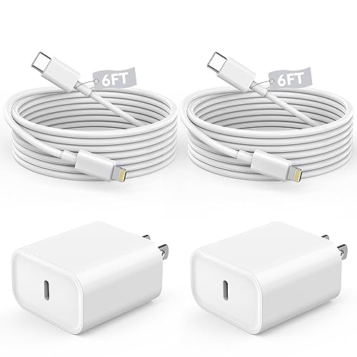 iPhone Fast Charger 2Pack + 6FT Lightning Cables