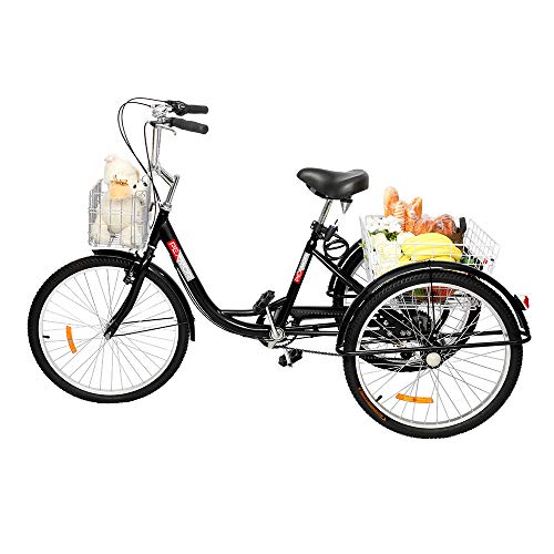 PEXMOR 7-Speed Adult Trike, 3-Wheel Cruiser Bike