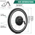 Voilamart 1000W E-Bike Conversion Kit with LCD Display