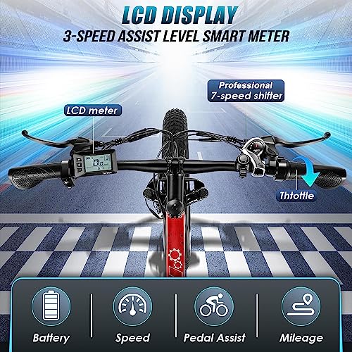 Vivi Electric Mountain Bike 26" x 4.0, 48V 500W