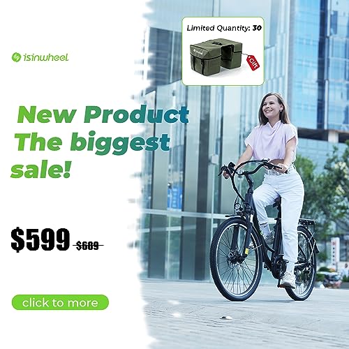 isinwheel 26" 500W Electric Cruiser Bike - 20MPH