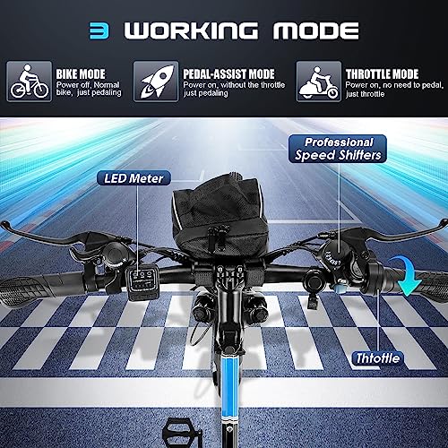 Vivi 500W Electric Mountain Bike 26'' Foldable - 20MPH, 48V