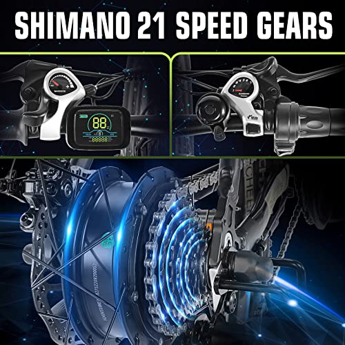 ANCHEER 500W E-Bike 27.5'' Commuter/Mountain, 48V 10.4Ah, 21G Speed