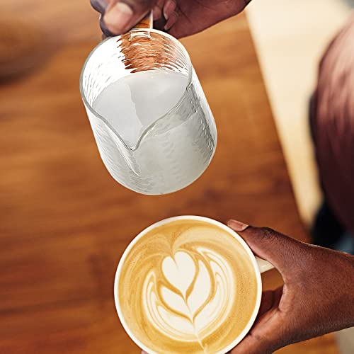 Glass Coffee Creamer Pitcher Set of 2