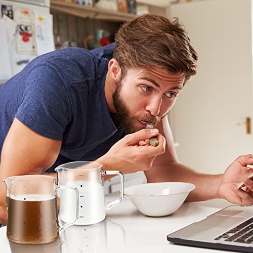 Glass Coffee Creamer Pitcher Set of 2