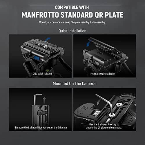 Professional Portable Camera Monopod with Fluid Head