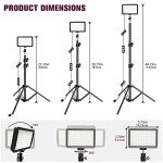 Dimmerable LED Photography Lighting Kit with Tripod