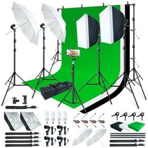 Linco Photo Video Studio Lighting Kit with Backdrops