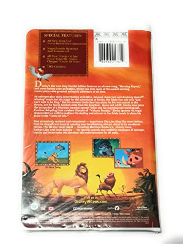 The Lion King Special Edition VHS tape offer