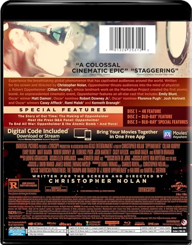 Oppenheimer: 4K Ultra HD Blu-ray Digital Combo