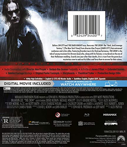 The Crow Blu-ray and Digital Set