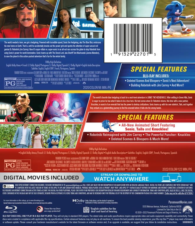 Sonic The Hedgehog Movie Collection on Blu-ray