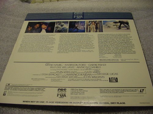 STAR WARS The Empire Strikes Back Laserdisc Full Screen