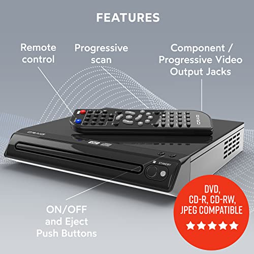Craig Compact DVD/CD Player with Remote, Single (CVD512a)