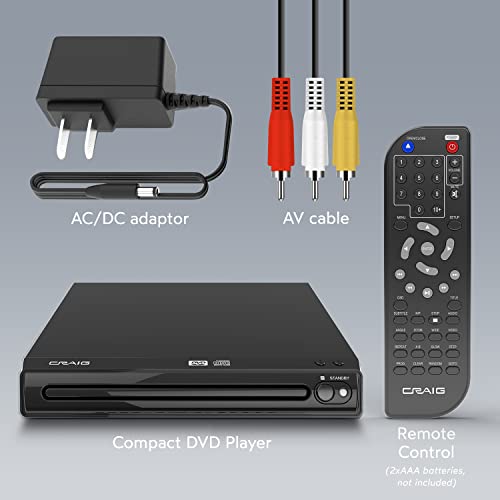 Craig Compact DVD/CD Player with Remote, Single (CVD512a)